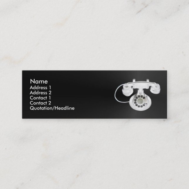 Cartão de visita velho do telefone (Frente)