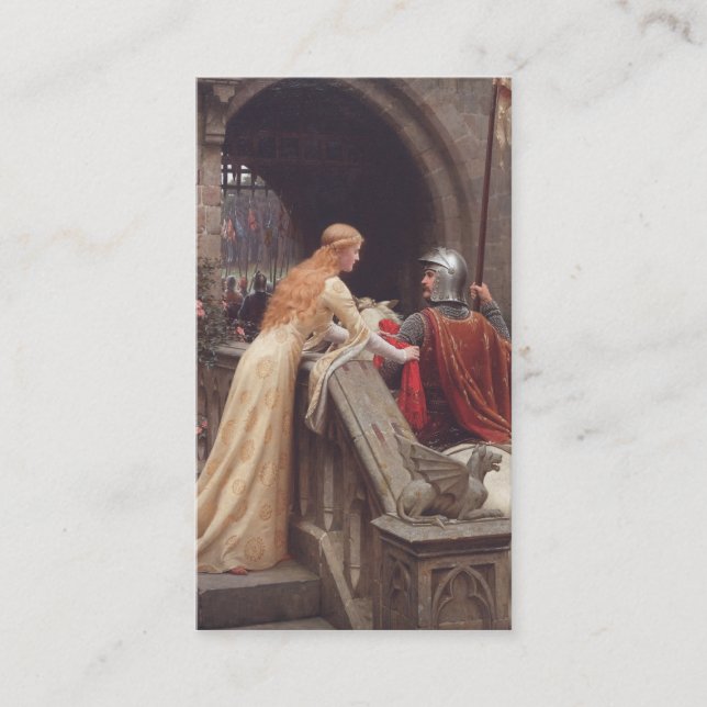 Cartão De Visita Velocidade do deus! - Edmund Blair Leighton (Frente)