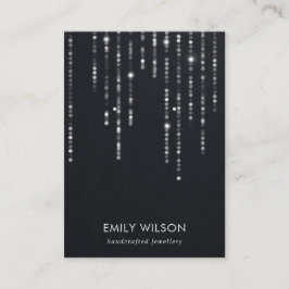 CARTÃO DE VISITA VELVET BLACK STRING LIGHTS STUD EARRDISPLAY 