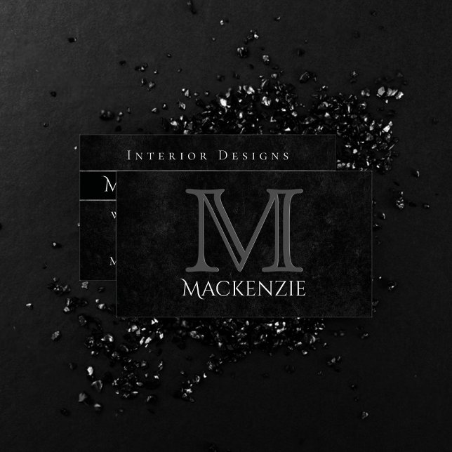 Cartão De Visita Velvety Onyx Damask | Vampiro Negro Grunge Barroco (Criador carregado)