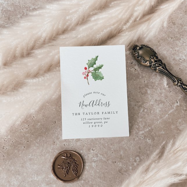 Cartão De Visita Vencimento Natal Mudança de Endereço Inserir Cartã (Criador carregado)