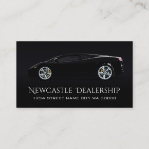 Cartão De Visita Venda Automática de Alerta Preto Moderno