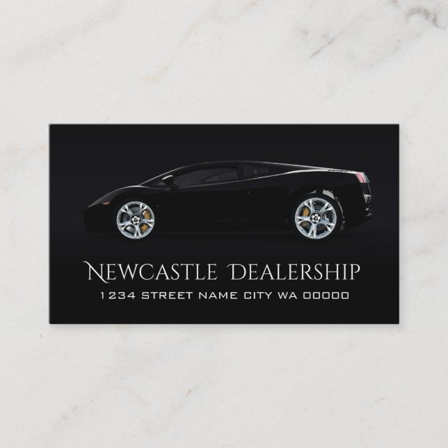 Cartão De Visita Venda Automática de Alerta Preto Moderno (Frente)