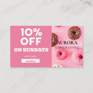 Cartão De Visita Venda de Desconto do Planejamento de Eventos