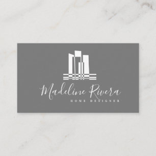 Cartão De Visita Venda de Designer de Casa Geométrico