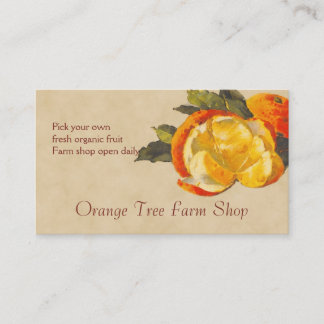 Cartão De Visita Vendas alaranjadas da fruta