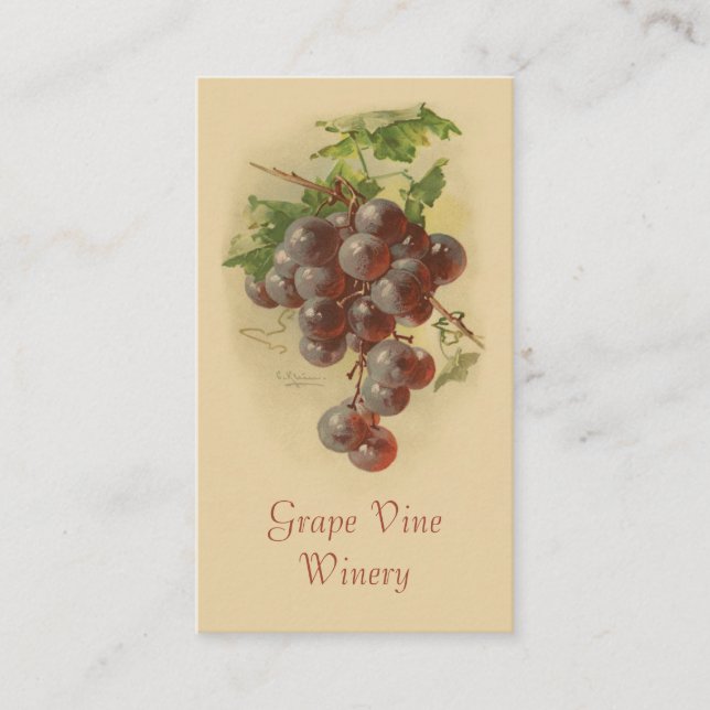 Cartão De Visita Vendas da fruta das uvas vermelhas (Frente)