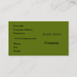 Cartão De Visita Verde