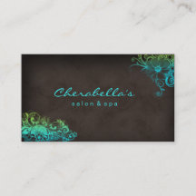 Verde azul à moda Brown dos termas florais