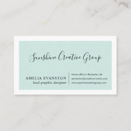 Cartão De Visita Verde Azul Mínimo Moderno