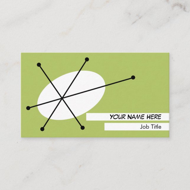 Cartão de visita verde azzle para trás (Frente)