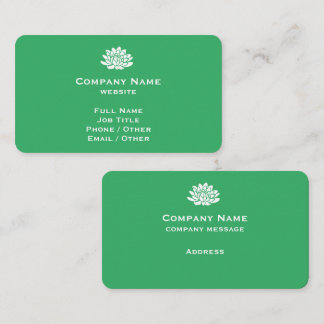 Cartão de visita verde brilhante personalizável