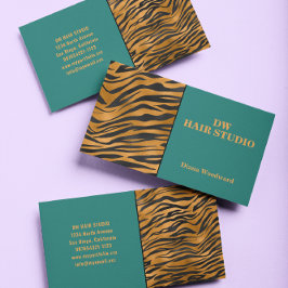 Cartão de visita Verde Colorida Moderna