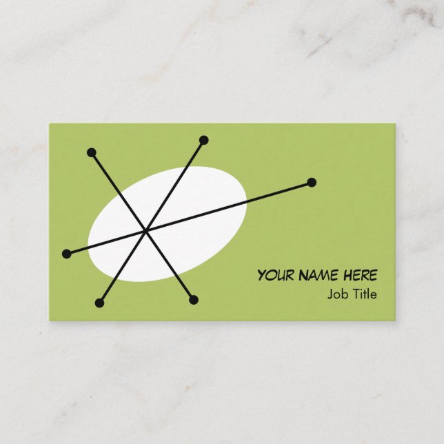 Cartão de visita Verde Dazzle (Frente)