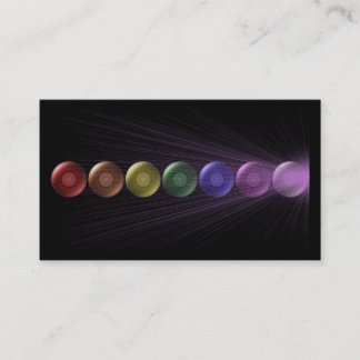 Cartão de visita verde de Chakra do coração