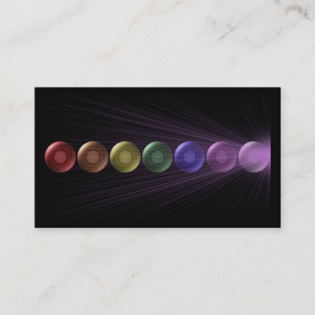 Cartão de visita verde de Chakra do coração (Frente)