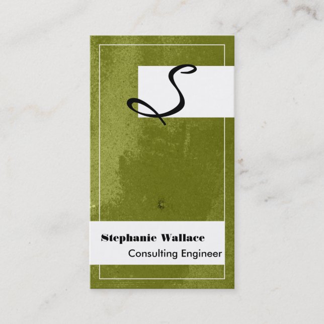 Cartão de visita Verde de engenharia de textura mo (Frente)