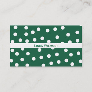 Cartão de visita verde de Polkadots