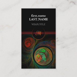 Cartão De Visita Verde de Renascimento Legal Elegante Moderno Profi