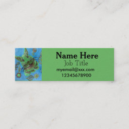 cartão de visita verde do coelho