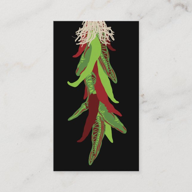 Cartão De Visita verde do pimentão (Frente)