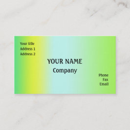 Cartão De Visita Verde e amarelo
