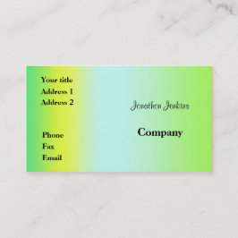 Cartão De Visita Verde e amarelo