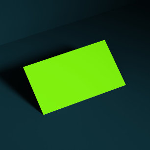 Cartão De Visita verde fluorescente -em branco