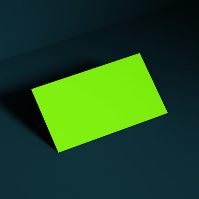 Cartão De Visita verde fluorescente -em branco (Criador carregado)
