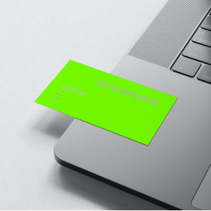 Cartão De Visita verde fluorescente sólido