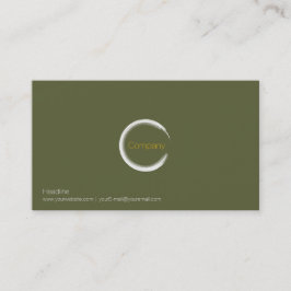 Cartão de visita verde-grama