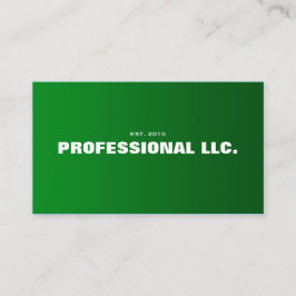 Cartão de visita verde grande, corajoso, fácil de