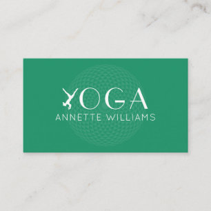 Cartão De Visita Verde-ioga elegante moderno