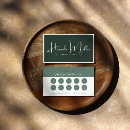 Cartão De Visita Verde | Lealdade Minimalista Moderna e Elegante