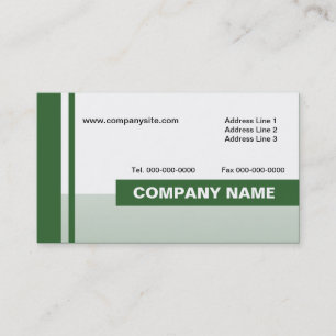 Cartão De Visita Verde linear simples
