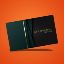 Cartão de Visita verde luxuoso elegante dourado No