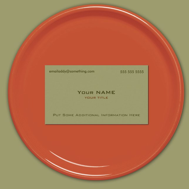 Cartão De Visita Verde Militar Moderno (Criador carregado)