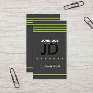 Cartão De Visita Verde moderno profissional