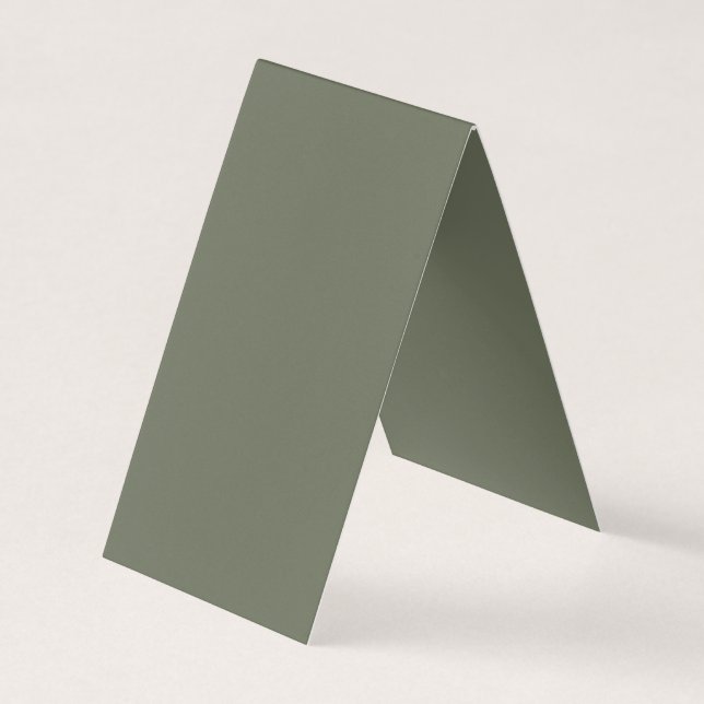 Cartão de visita Verde Moss - Personalizável (Frente)