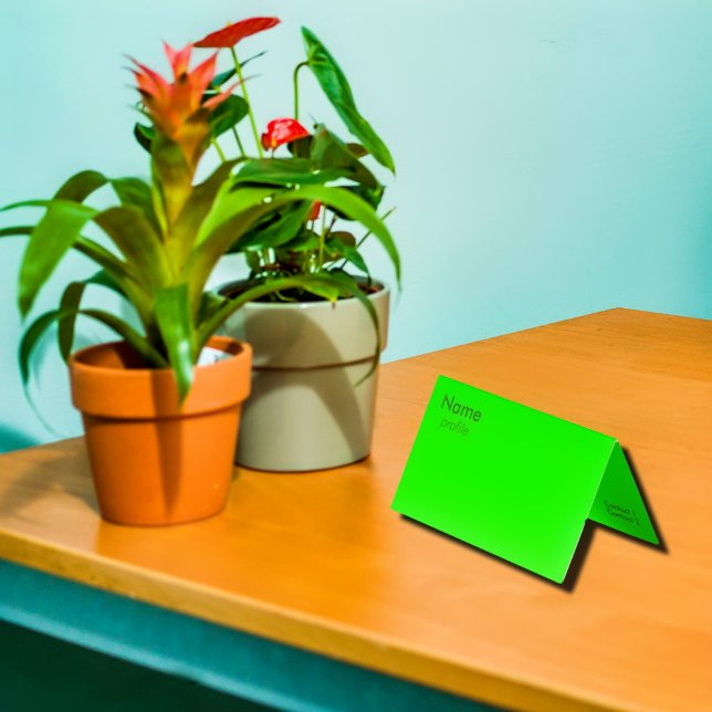 Cartão De Visita Verde neon (Criador carregado)