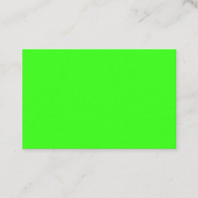 Cartão de Visita Verde Neon – Visual Personalizado (Frente)