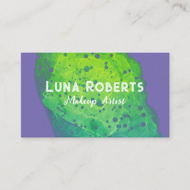 Cartão de visita Verde pintado (Frente)