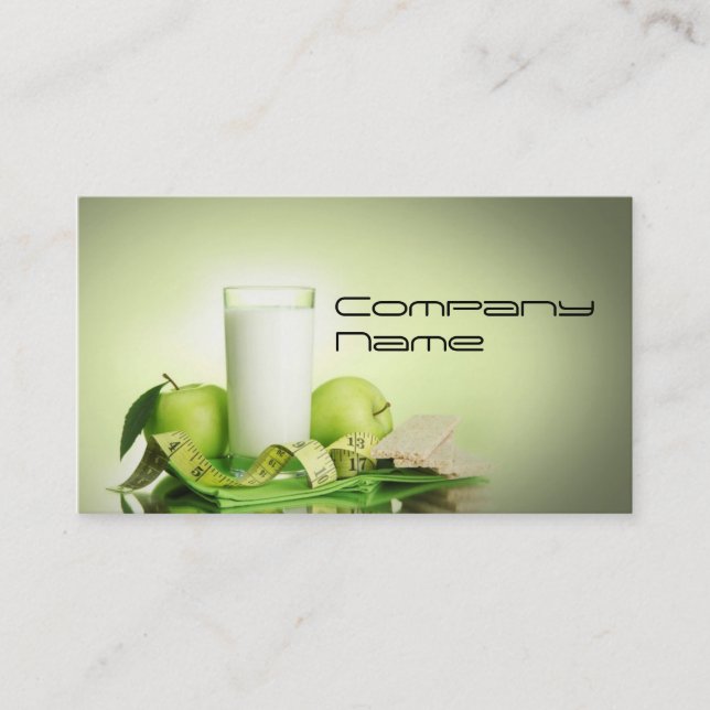 Cartão De Visita Verde saudável do vegetariano da vida dos vegetais (Frente)