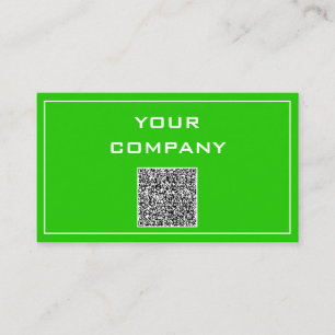 Cartão de visita verde seu próprio Design com códi