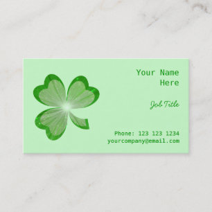 Cartão de visita Verde Shamrock