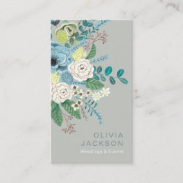 Cartão de visita verde-verde-salgado-rústico elega