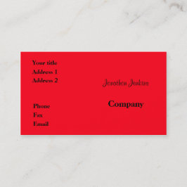 Cartão De Visita Vermelho