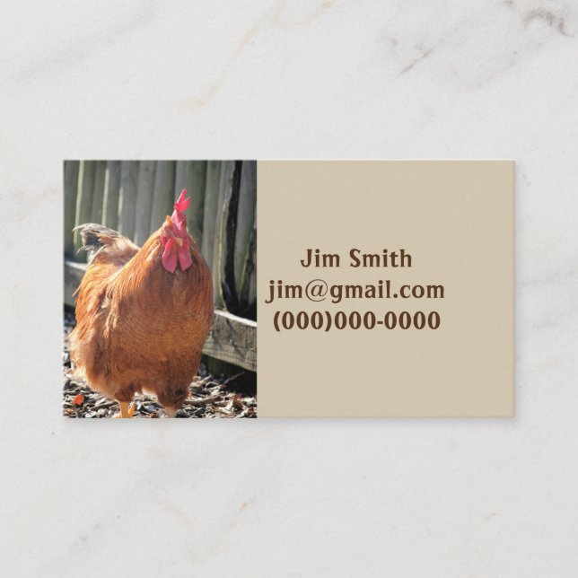 Cartão De Visita Vermelho (Frente)