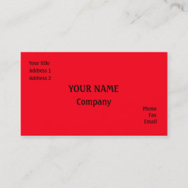 Cartão De Visita Vermelho