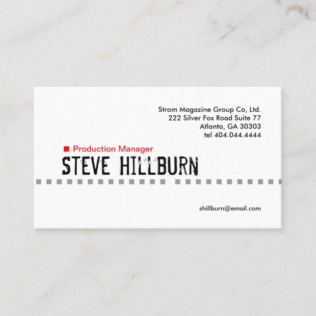 Cartão de visita vermelho 4 do traço (Frente)